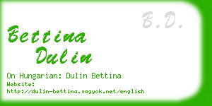 bettina dulin business card